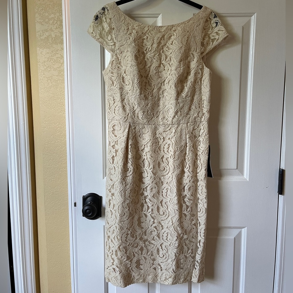 JCrew V-Back lace cocktail dress